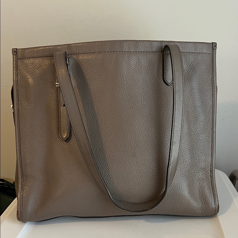 Michael Kors Pebbled Leather Tote in Taupe Grey - Picture 4 of 9